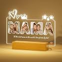 Personalized 3D Illusion Mama Lamp Multicolor 16X23 CM