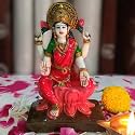 Marble Dust Ganesh Idol | Vinayaka Statue | Ganpati Murti | Ganesha Idol for Home Decor | Showpieces | Gift Items for Diwali - Yellow-Red 6.5 inch Ganpati Idol