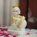 Marble Dust Ganesh Idol | Vinayaka Statue | Ganpati Murti | Ganesha Idol for Home Decor | Showpieces | Gift Items for Diwali - Multicolor 5.5" Ganpati Idol
