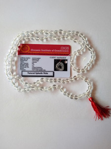 apnisanskriti phatik jaap mala for pooja 1081 beads  for men and women crystal crystal chain