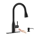 APPASO Matte Black Touchless Kitchen Faucet Motion Sensor Pull Down Sprayer