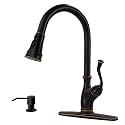 APPASO Stainless Steel Kitchen Faucet with Soap Dispenser Oil Rubbed Bronze