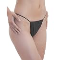 APPEARUS Disposable T String Spa Thongs for Women, Black