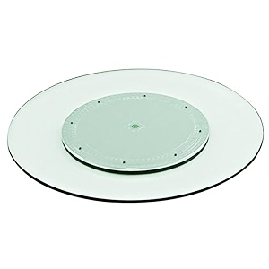 appeasy revolving turntable serving tray  revolving tray for dining table  lazy susan revolving toughened glass dining table centerpiece with revolving disc round-orignal-18 inch