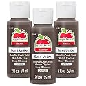 Apple Barrel Acrylic Paint, Burnt Umber (Pack of 3) 2 oz, 20512EA