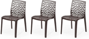 apple furniture designer web plastic living room outdoor chair plastic dining chair set of 3 finish color - brown