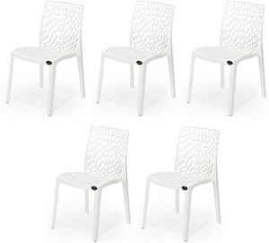 apple furniture designer web plastic living room outdoor chair plastic dining chair set of 5 finish color - white