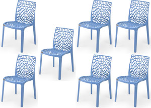 apple furniture designer web plastic living room outdoor chair plastic dining chair set of 7 finish color - blue