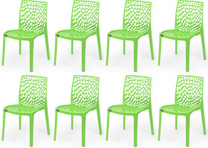 apple furniture designer web plastic living room outdoor chair plastic dining chair set of 8 finish color - green