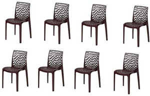 apple furniture designer web plastic living room outdoor chair plastic dining chair set of 8 finish color - brown