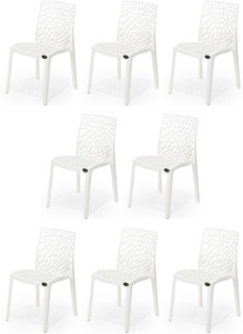 apple furniture designer web plastic living room outdoor chair plastic dining chair set of 8 finish color - white