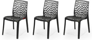 apple furniture designer web plastic living room outdoor chair plastic dining chair set of 3 finish color - black