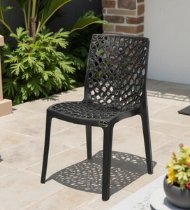 apple furniture designer web plastic living room outdoor chair plastic dining chair set of 1 finish color - black