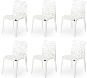 apple furniture designer web plastic living room outdoor chair plastic dining chair set of 6 finish color - white
