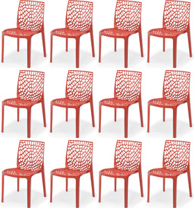 apple furniture designer web plastic living room outdoor chair plastic dining chair set of 12 finish color - red