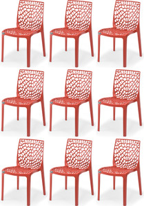apple furniture designer web plastic living room outdoor chair plastic dining chair set of 9 finish color - red