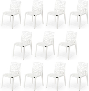 apple furniture designer web plastic living room outdoor chair plastic dining chair set of 11 finish color - white