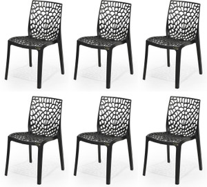 apple furniture designer web plastic living room outdoor chair plastic dining chair set of 6 finish color - black