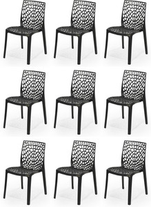 apple furniture designer web plastic living room outdoor chair plastic dining chair set of 9 finish color - black