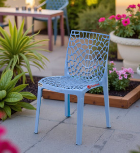 apple furniture designer web plastic living room outdoor chair plastic dining chair set of 1 finish color - blue