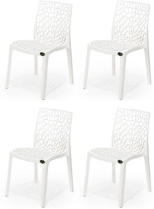 apple furniture designer web plastic living room outdoor chair plastic dining chair set of 4 finish color - white