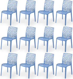 apple furniture designer web plastic living room outdoor chair plastic dining chair set of 12 finish color - blue