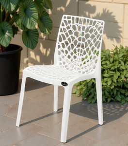 apple furniture designer web plastic living room outdoor chair plastic dining chair set of 1 finish color - white