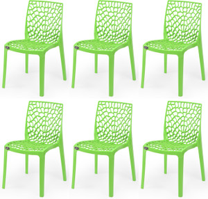 apple furniture designer web plastic living room outdoor chair plastic dining chair set of 6 finish color - green