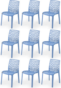 apple furniture designer web plastic living room outdoor chair plastic dining chair set of 9 finish color - blue