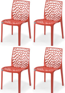 apple furniture designer web plastic living room outdoor chair plastic dining chair set of 4 finish color - red