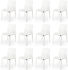 apple furniture designer web plastic living room outdoor chair plastic dining chair set of 12 finish color - white