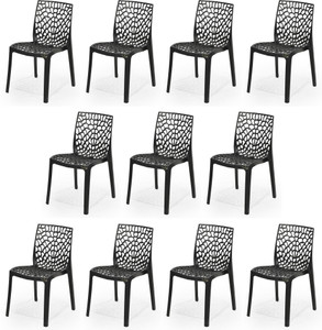 apple furniture designer web plastic living room outdoor chair plastic dining chair set of 11 finish color - black