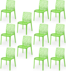 apple furniture designer web plastic living room outdoor chair plastic dining chair set of 11 finish color - green