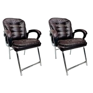 executive director office visitor study home chair reception chair with arm rest comfortable cushion seat back 2 coffee h type chrome steel frame