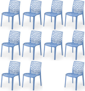apple furniture plastic dining chair set of 11 finish color - blue