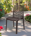 APPLE FURNITURE Plastic Dining Chair (Set of 1, Finish Color - BROWN)