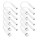 [Apple MFi Certified] 10 Pack for iPhone 3.5mm Headphones Adapter, Lightning to 3.5 mm Headphone/Earphone Jack Converter Audio Aux Dongle Compatible with iPhone 14 13 12 11 Pro XR XS Max X 8 7