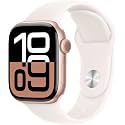 Apple Watch Series 10 [GPS, 46mm] - Rose Gold Aluminum Case with Light Blush Sport Band, M/L (Renewed Premium)