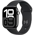 Apple Watch Series 10 [GPS, 42mm] - Jet Black Aluminum Case with Black Sport Band, S/M (Renewed Premium)