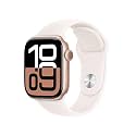 Apple Watch Series 10 [GPS + Cellular 42 mm] Smartwatch with Rose Gold Aluminium Case with Light Blush Sport Band- S/M. Fitness Tracker, ECG App, Always-On Retina Display, Water Resistant
