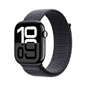 Apple Watch Series 10 [GPS + Cellular 46 mm] Smartwatch with Jet Black Aluminium Case with Ink Sport Loop. Fitness Tracker, ECG App, Always-On Retina Display, Carbon Neutral