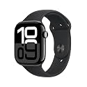 Apple Watch Series 10 [GPS + Cellular 46 mm] Smartwatch with Jet Black Aluminium Case with Ink Sport Loop. Fitness Tracker, ECG App, Always-On Retina Display, Carbon Neutral