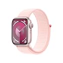 Apple Watch Series 9 [GPS, 41mm] - Pink Aluminum Case with Pink Sport Loop, One Size (Renewed)