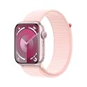 Apple Watch Series 9 [GPS, 45mm] - Pink Aluminum Case with Light Pink Sport Loop