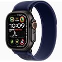Apple Watch Ultra 2 [GPS + Cellular 49mm] - Black Titanium Case with Blue Trail Loop, S/M (Renewed)