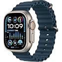 Apple Watch Ultra 2 [GPS + Cellular 49mm] - Black Titanium Case with Blue Ocean Band (Renewed)