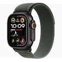 Apple Watch Ultra 2 [GPS + Cellular 49mm] - Black Titanium Case with Green Trail Loop, M/L (Renewed Premium)