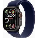 Apple Watch Ultra 2 [GPS + Cellular 49mm] - Black Titanium Case with Blue Trail Loop, M/L (Renewed Premium)