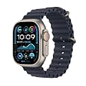 Apple Watch Ultra 2 [GPS + Cellular, 49mm] Natural Titanium Case with Navy Ocean Band, One Size (Renewed)