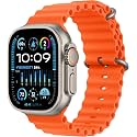Apple Watch Ultra 2 [GPS + Cellular, 49mm] - Rugged Titanium Case with Orange Ocean Band, One Size (Renewed Premium)